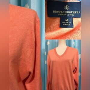 Brooks Brothers Pima v-neck pullover sweater.